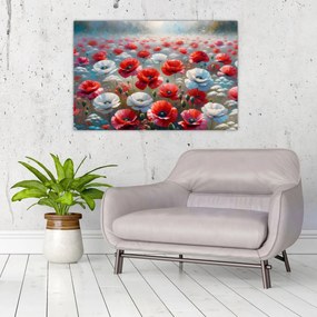 Obraz - Pole vlčích makov (90x60 cm)