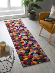 Flair Rugs koberce Behúň Spectrum Dynamic Multi - 66x230 cm