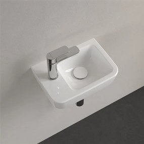 VILLEROY &amp; BOCH O.novo Compact závesné umývadielko s otvorom vľavo, bez prepadu, 360 x 250 mm, biela alpská, 43423701