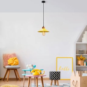 Luster na lane MANAVGAT 1xE27/40W/230V žltá/hnedá