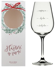 Bella Rose Pohár na víno Nepýtaj sa! + vianočná krabička