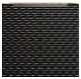 Koupelnová skříňka Ocean s deskou a umyvadlem 90 cm černá/dub olejovaný