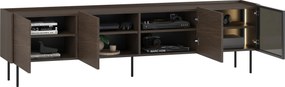 RTV skrinka Dunari 220 cm s kovovými nohami - dub dunin