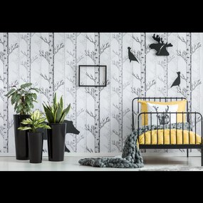 Kvetináč Lilia 140 mm s vložkou – čierny*45341