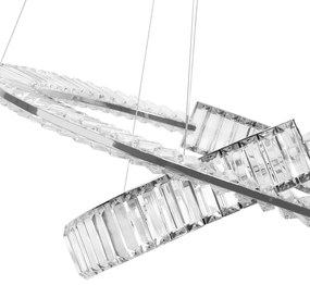 Toolight Toolight, LED krištáľové stropné svietidlo APP1525-CP60/80, chróm, OSW-06973
