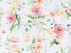 Biante Bavlnená obliečka na vankúš Sandra SA-283 Havajské kvety 30 x 50 cm