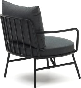 Čierne kovové záhradné kreslo Bramant - Kave Home