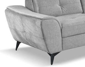 Rohová sedacia súprava Sergio, svetlo šedá látka, pravý roh