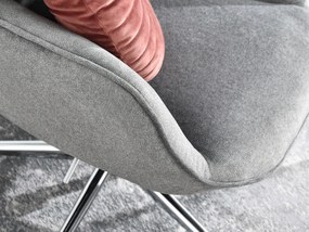 Kreslo Truni (sivá + chrómová). Akcia -29%. Vlastná spoľahlivá doprava až k Vám domov. 1110424