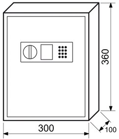 Sejf na kľúče s elektronickým zámkom, 48 kľúčov
