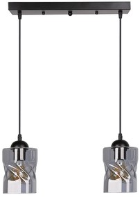 Candellux FELIS Luster Black 2X60W E27 Smoked lampshade 32-00132