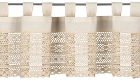 KRÁTKA ZÁCLONA NA PÚTKACH MADDELINE 150X35 CM SVETLOBÉŽOVÁ