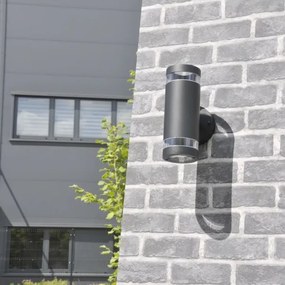 Vonkajšie nástenné svietidlo RINO 2xGU10/12W/230V IP54 čierna