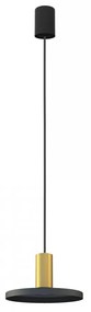 NOWODVORSKI Závesné industriálne LED osvetlenie HERMANOS B, 1xGU10, 10W, čierne, mosadzné