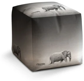 Sablio Taburet Slon a zebra: 40x40x40 cm