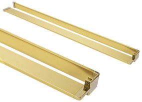 Rea Evo, závesná polica pre sprchové zásteny typu Walk-in max. šírka 120 cm, zlatá lesklá, HOM-00653