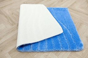 Kúpeľňový koberček Sara svetlomodrý, vlny