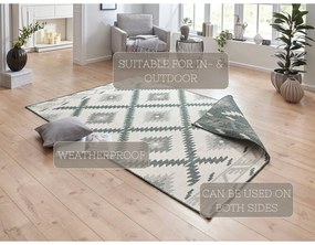 Zeleno-krémový vonkajší koberec NORTHRUGS Malibu, 230 x 160 cm