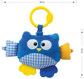 Závesná plyšová hračka Cutie owl 2881 modrá