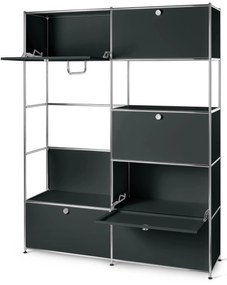 Kovový skriňový systém »CN3«, čierny