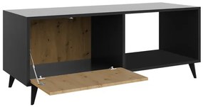 Zostava nábytku do obývacej izby Oksawi II, Farby: čierna / dub artisan