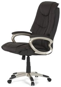 Autronic BONTEC Kancelárske kreslo, hojdací mechanizmus, hnedá koža, KA-Y293 BR Farba: Hnedá