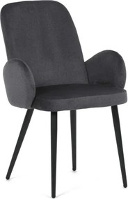 Jedálenská stolička zamatová, sivá DCL-X7129 GREY2