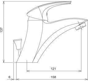 Novaservis - Umývadlová batéria METALIA biela