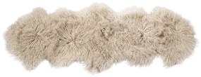 Béžová dekoratívne kožušina z ovčieho rúna - 60 * 160 * 2cm