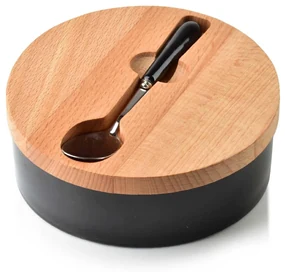 Porcelánová cukornička Basic Black, (fi)14,5 cm
