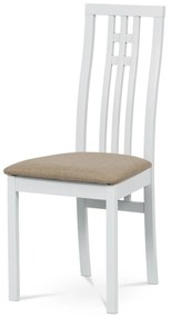 Jedálenská stolička z masívneho dreva BC-2482 WT,biela