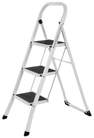 Trojstupňové skladacie schodíky TRIO čierne/biele