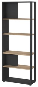 Knižnica v dekore duba v antracitovo-prírodnej farbe 80x205 cm Sign – Tvilum