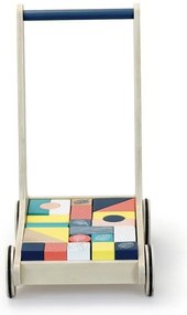 Vilac Drevený vozík s farebnými kockami