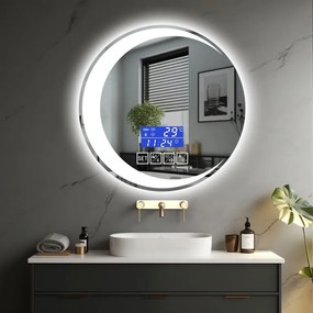 IREDA Kúpeľňové zrkadlo s LED osvetlením, 70 cm, reproduktor
