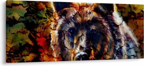 Obraz - Medveď, maľba (120x50 cm)