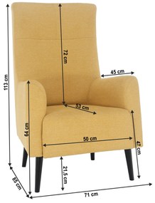 Taburet Saif (žltá + čierna). Vlastná spoľahlivá doprava až k Vám domov. 1065224