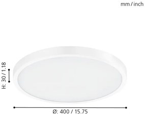 Eglo 97262 - LED stropné svietidlo FUEVA 1 1xLED/25W/230V biele okrúhle 2500 lm