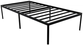 Kovová posteľ Hamlin - 200 x 100, v 41 cm - Čierna