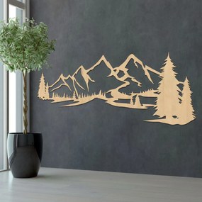 Drevený obraz na stenu - Les a hory | REHORA: HDF - Javor 55 x 20 cm 4658-109477 HDF0414-akcia20