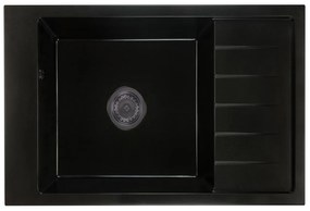 Kuchynský drez Lurano (čierna) (s 1 otvorom pre batériu) (P). Vlastná spoľahlivá doprava až k Vám domov. 1066123
