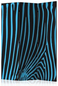 Paraván - Zebra pattern (turquoise) [Room Dividers] Veľkosť: 135x172, Verzia: Jednostranný