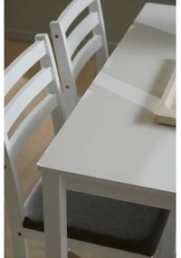 Sada jedálenského stola a 4 ks stoličiek EMILY biela