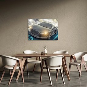 Sklenený obraz auta Audi - sivé (70x50 cm)