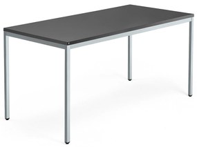Kancelársky pracovný stôl QBUS, 1600x800 mm, čierna/strieborná