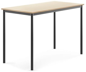 Stôl SONITUS, 1400x700x900 mm, HPL - breza, antracit