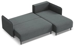 Tmavosivá rozkladacia/s úložným priestorom rohová pohovka (pravý roh) Luana – Makamii