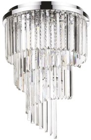 Ideal Lux - Krištáľový prisadený luster CARLTON 12xE14/40W/230V chróm