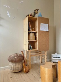 Knižnica z borovicového dreva s nástenkou Karup Design Slide