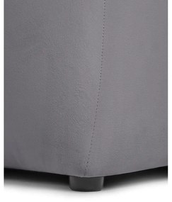 Sivá zamatová pohovka 225 cm Cube – Bonami Selection